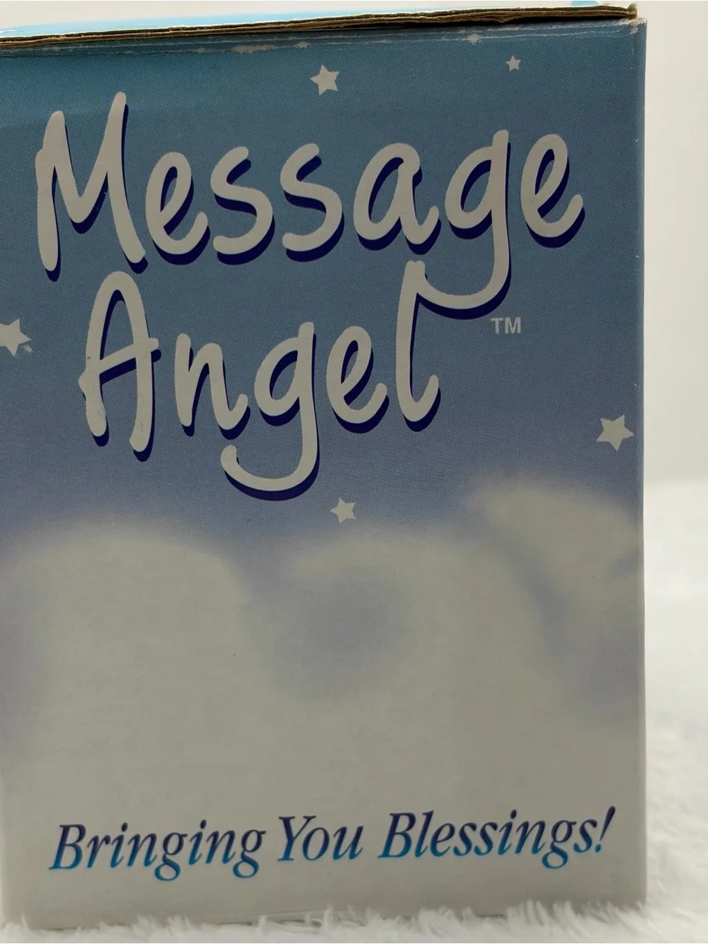 Message Angel Happy Holidays Figurine Wooden Base Alley Press Collectible